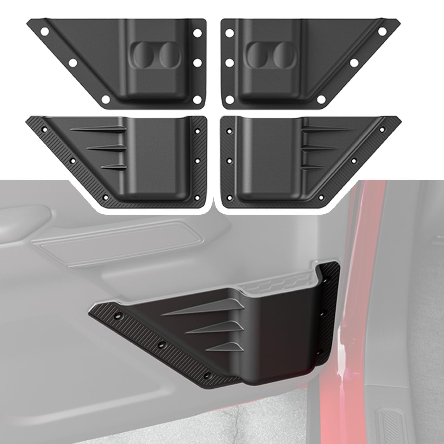 PTYYDS Front Door Storage Pocket Compatible with 2021-2026 Ford Bronco 2/4 Door Side Door Organizer Box Replacement for 2021-2026 Ford Bronco