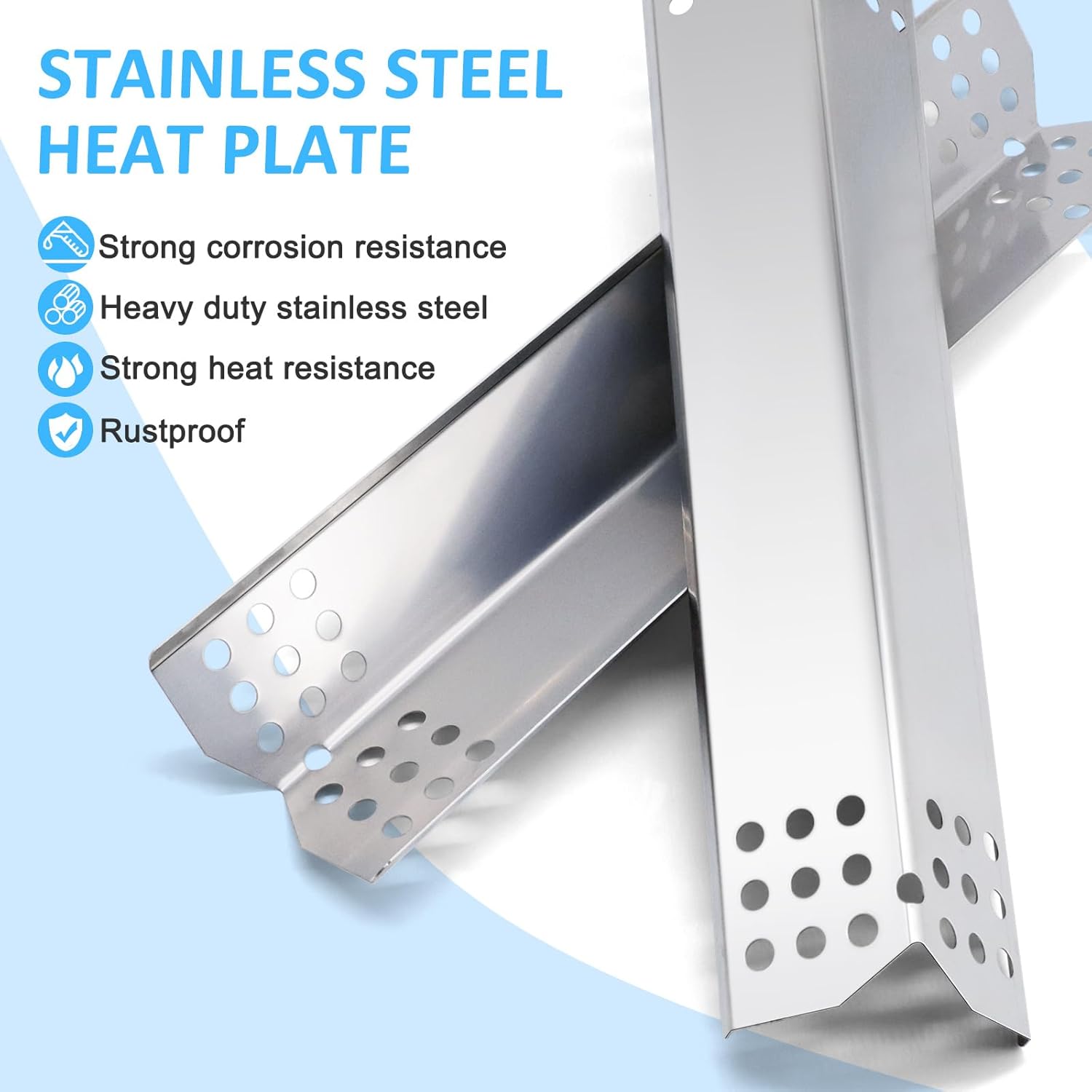 Adviace Replacement Parts for Grillmaster 720-0737, Grill Grates & Heat Plates & Burners Replacement for Grill Master 720-0737 7200737 3 Burner Gas Grill