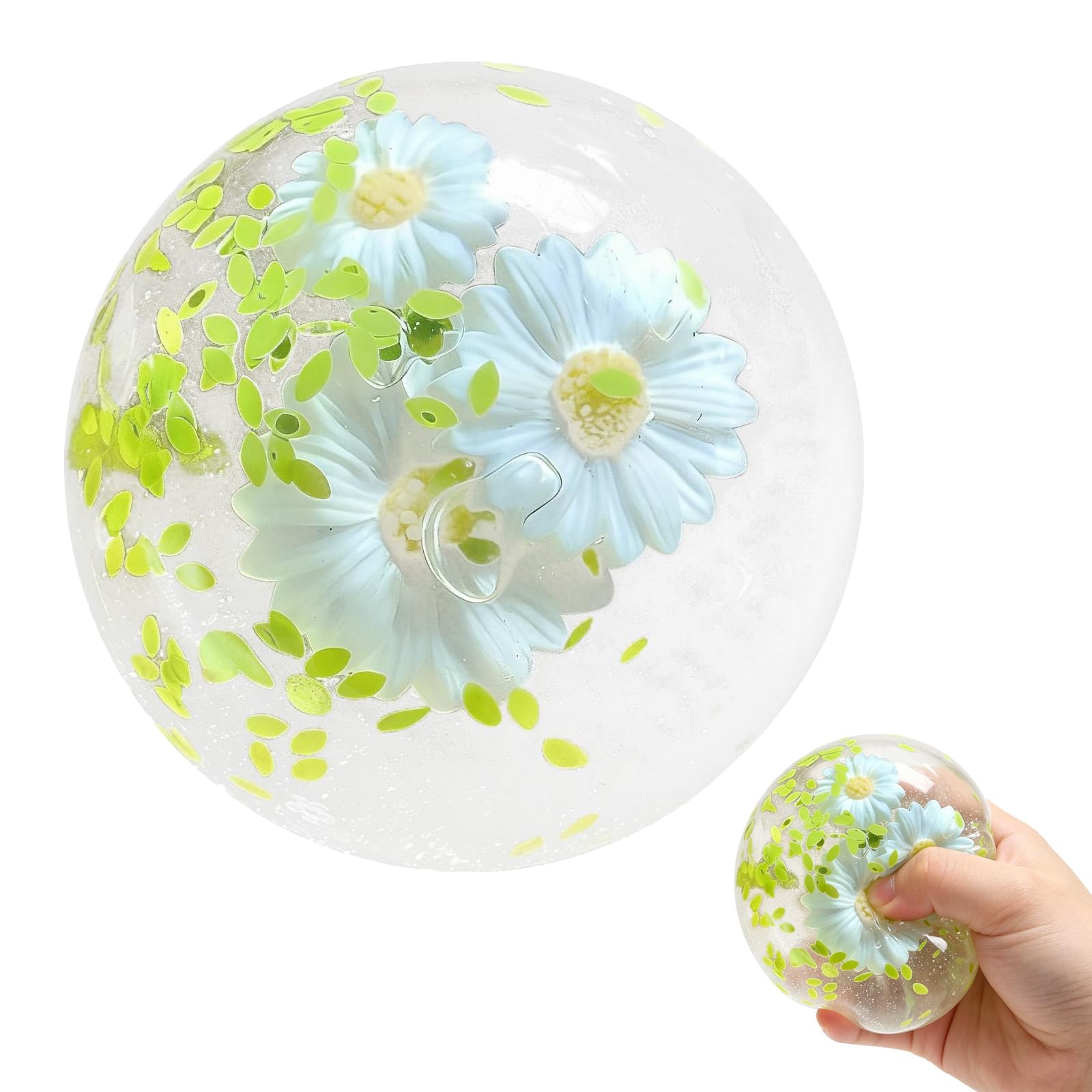 Coconut Oil Stress Ball, 2026 New Slow-Rising Squeeze Toy with Sea Shells Inside, Ball Shape Anxiety Sensory Coconut Oil Squishy Fidget Gift for Adults (A-10)