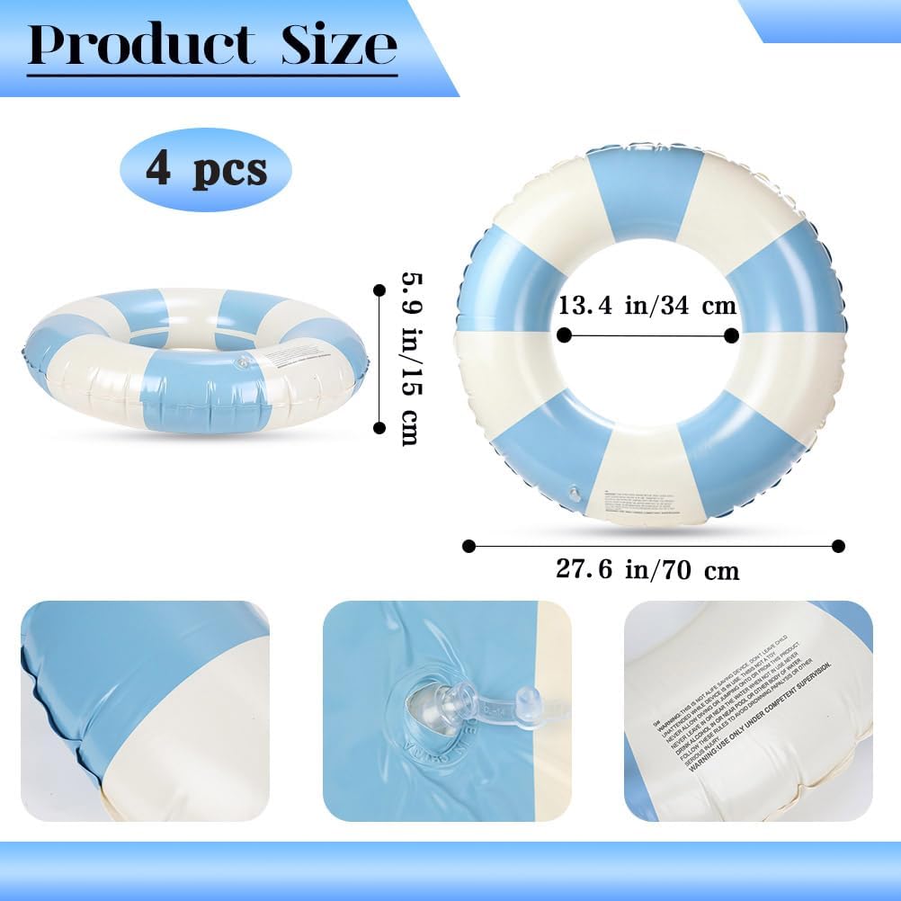Inflatable Pool Floats Swim Tube Rings Pool Floaties Toys Beach Swimming Party Toys