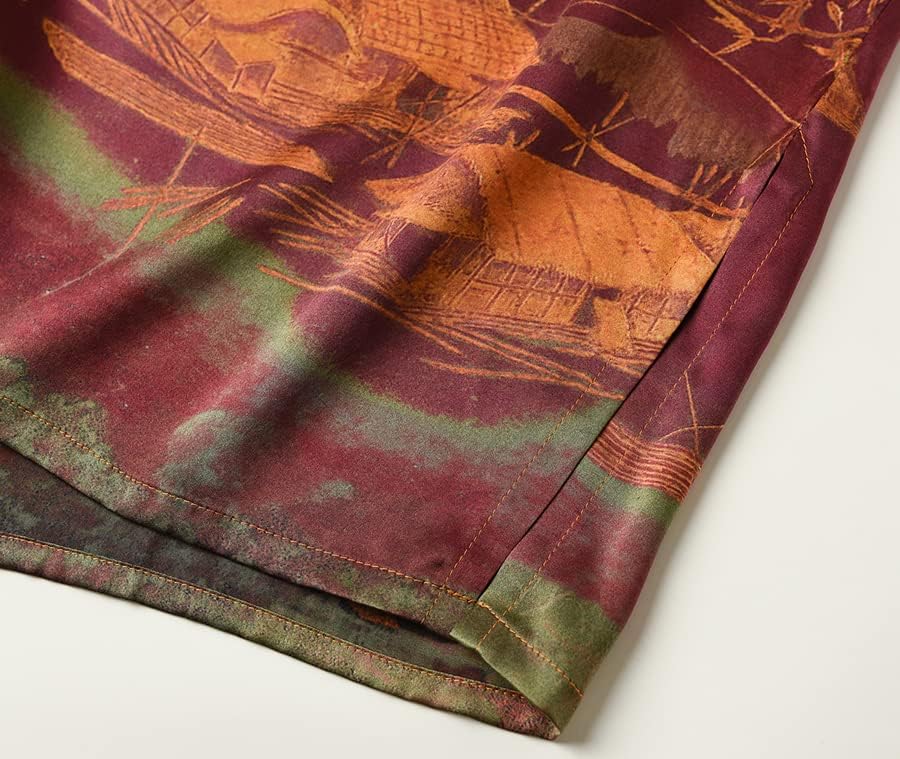 Ledamon Women's 100% Silk Kimono Short Robe - Image 6