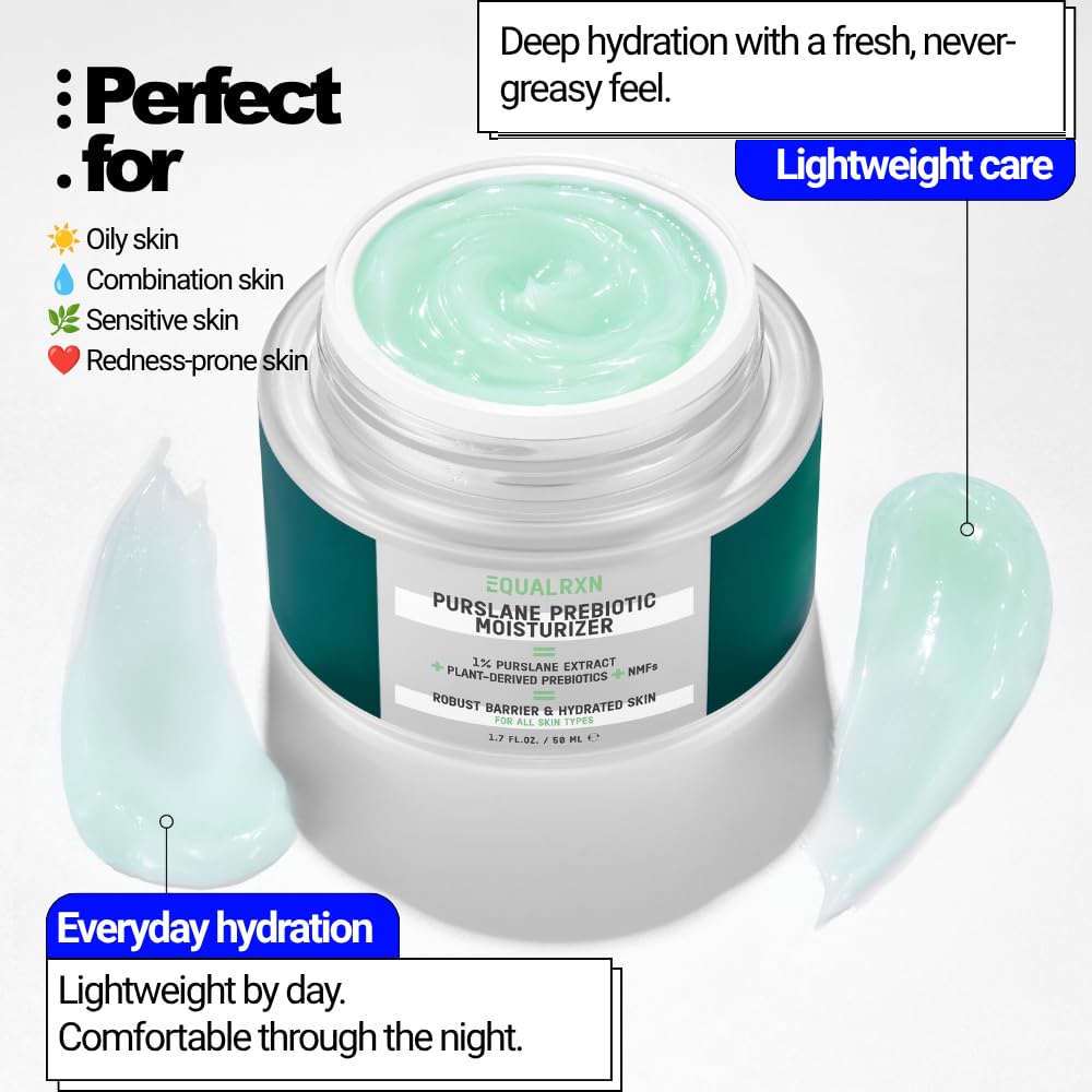 Amazon.com: EqualRXN Purslane Prebiotic Gel Moisturizer for Face