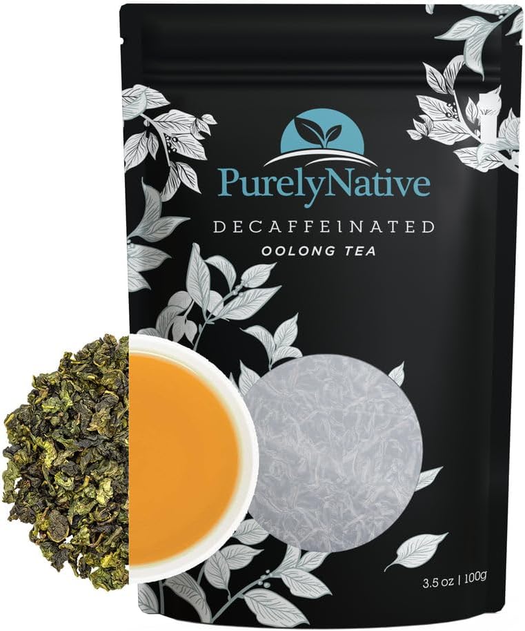 Decaffeinated Oolong Tea Loose Leaf, Great For Hot Brew, Iced Or Kombucha Tea | Loose Leaf Decaf Oolong Tea Leaves 3.5oz (About 40+ Cups)