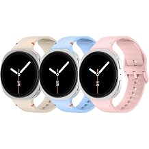 Silicone Band Compatible Samsung Galaxy Watch 7/6/5/4 Band 40mm 44mm/Galaxy Watch 6 Classic 47mm 43mm/Watch 4 Classic 46mm 42mm/FE 40mm for Men Women Durable No Gap Sport Band Compatible Samsung Watch