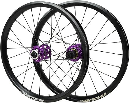 Folding Bike Wheelset 20 Inch 406 BMX Rim Disc Brake Front Rear Wheels Quick Release QR 100/135mm,7-12s HG Cassette