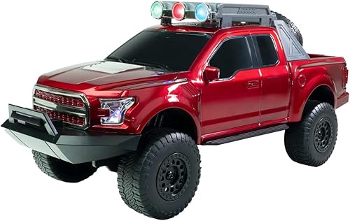 QFX Altavoz de réplica Bluetooth 150 para camioneta, altavoces de 3 pulgadas, enlace manos libres, micrófono integrado, radio FM y luces LED de