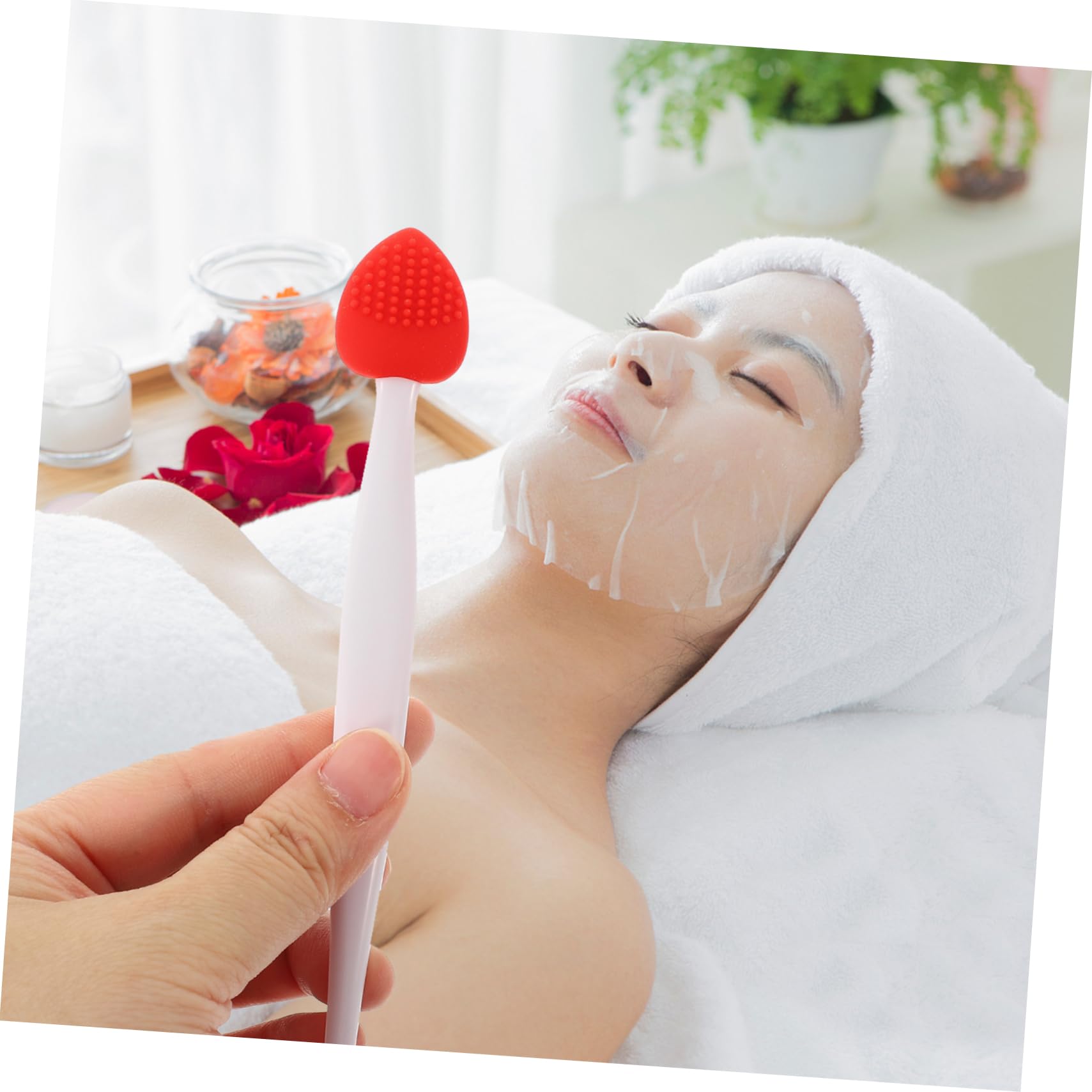ARTSEWPLY 6Pcs Nose Exfoliating Brush Manual Lip Scrubbers for Deep Facial Cleansing Double Sided Nose Brushes for Skin Care for Exfoliating Nose and Lips