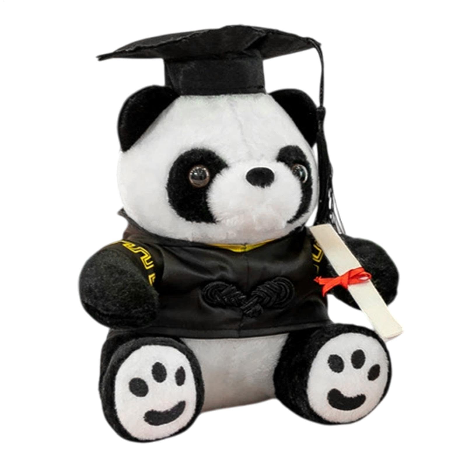 Animal de peluche de graduación Panda, Panda Graduation Pluce – Panda Juguetes de peluche de peluche – Juguetes para con sombrero y certificado, Flexible para escuela primaria y universidad