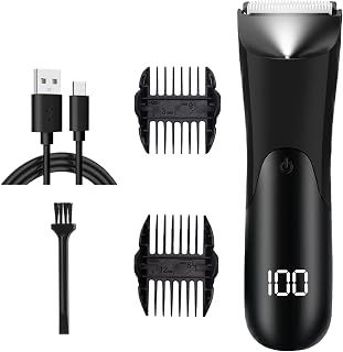 Cortacésped Hombre | Afeitadora Ergonómica, Cortacésped Capilar Para Hombre Con Pantalla Digital E Iluminación LED Para Cuerpo, Cara, Cabeza, Nariz, Piernas