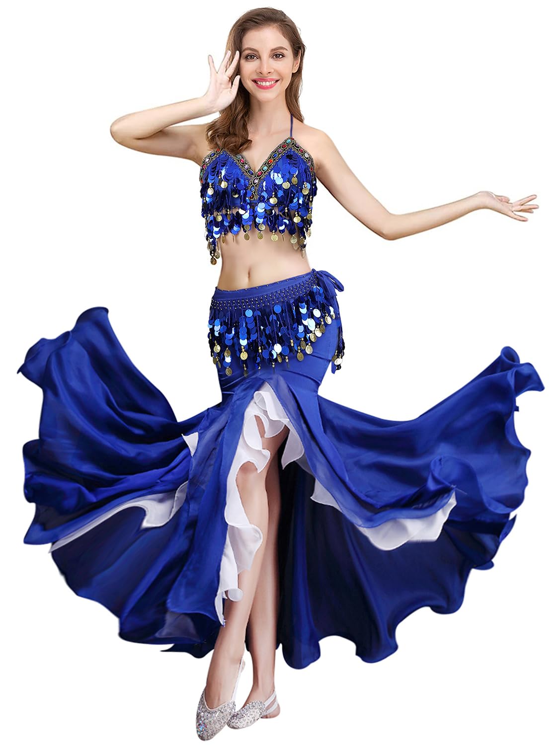 Coin Veil Accessory Lauthen.S Belly Dance Face Veil With Coins - Tribal  Halloween Costume Accessory For Women Black Veil Women