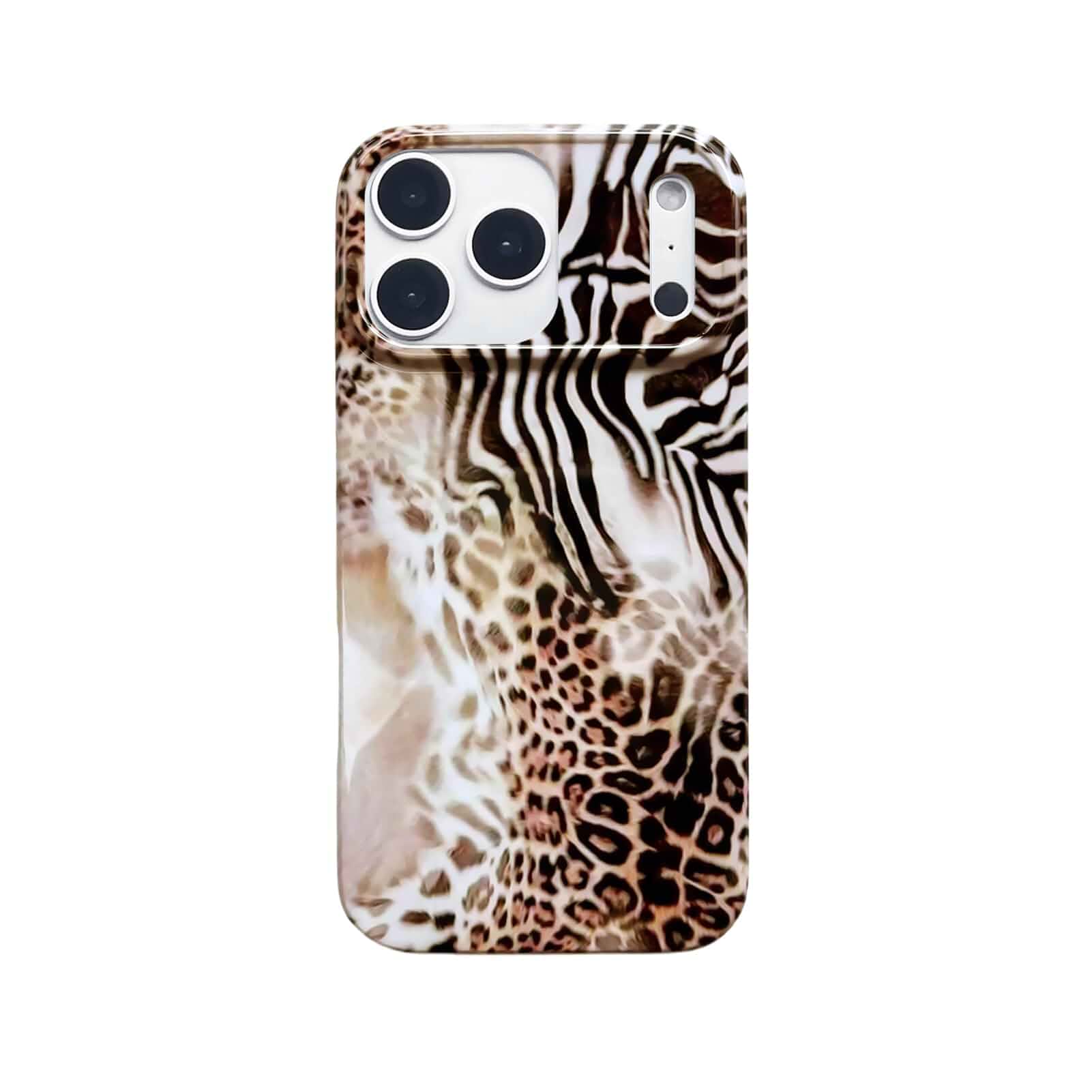 Aesthetic Y2K Cheetah Phone Case for iPhone 17 Pro Max Cute Animal Leopard Zebra Tiger Print, Retro Cool Girl Trendy Vintage Glossy Protective Cover for Women
