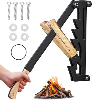 Manueller Holzspalter, Anzündholz Spalter zur Wandmontage, TragbarerQuick Manuelles Spaltwerkzeug, für Heim und Outdoor Camping Holz Brennholzspalter
