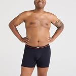 SAXX Underwear Co. Men's Non-Stop Cotton Relaxed Fit Boxer Brief Fly 3-Pack
