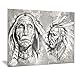 Produktbild Design Art Native American Indian Heads-Portrait Digital Metall Wand art-mt795028 x 12, 28 x 12