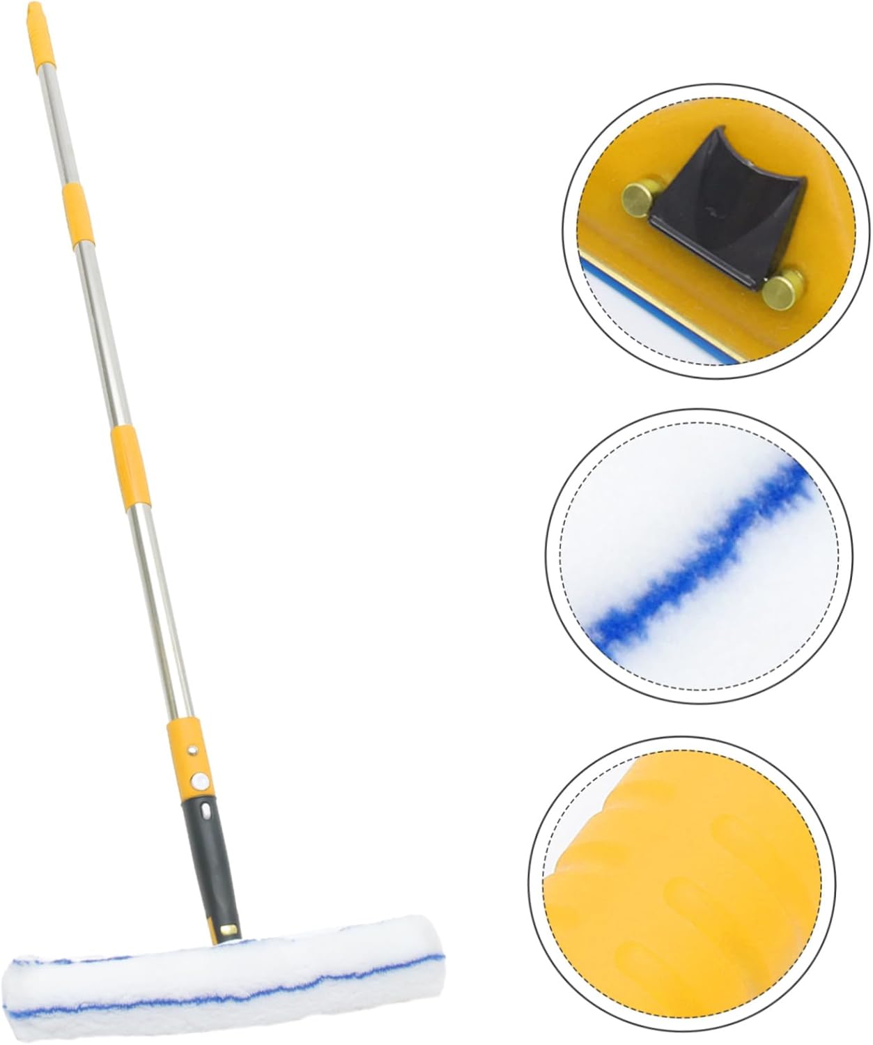 Ergonomic Window Cleaning Tool with Shower Squeegee and Tile Wall Scrubber for Home Car