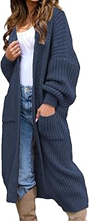 Sponsored Ad - LIZALIG Womens Casual Long Sleeve Split Open Cardigan Knit Long Cardigan Sweaters with Pockets Fall Fashion