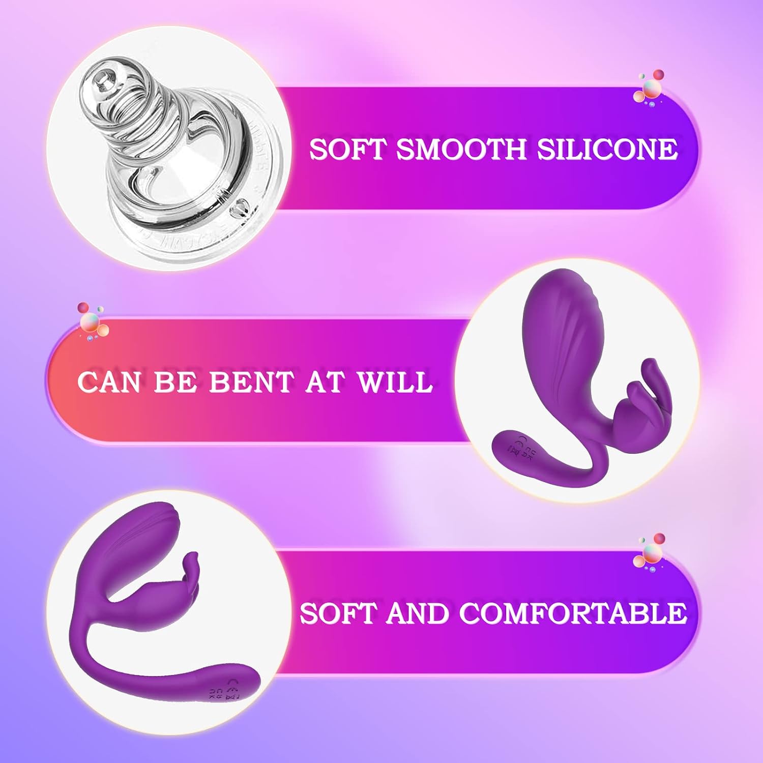 Clitoral G-spot Rabbit Vibrator for Women - 2 in 1 Adult Sex Toys Vaginal Anal Stimulator with 10 Vibrating Modes, Waterproof Silicone Dildo Massager Female Sex Toys & Games for Women Couples