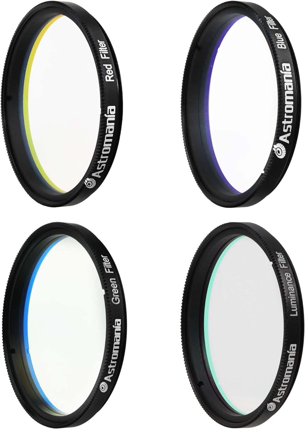 Astromania 2" SCT 90-Degree Mirror Diagonal with 93% reflectivity Across Visible Spectrum - Bundle with - Deluxe Telescope LRGB 2 Inch Filter Set - Colour Filters for Use with Monochrome CCD Cameras