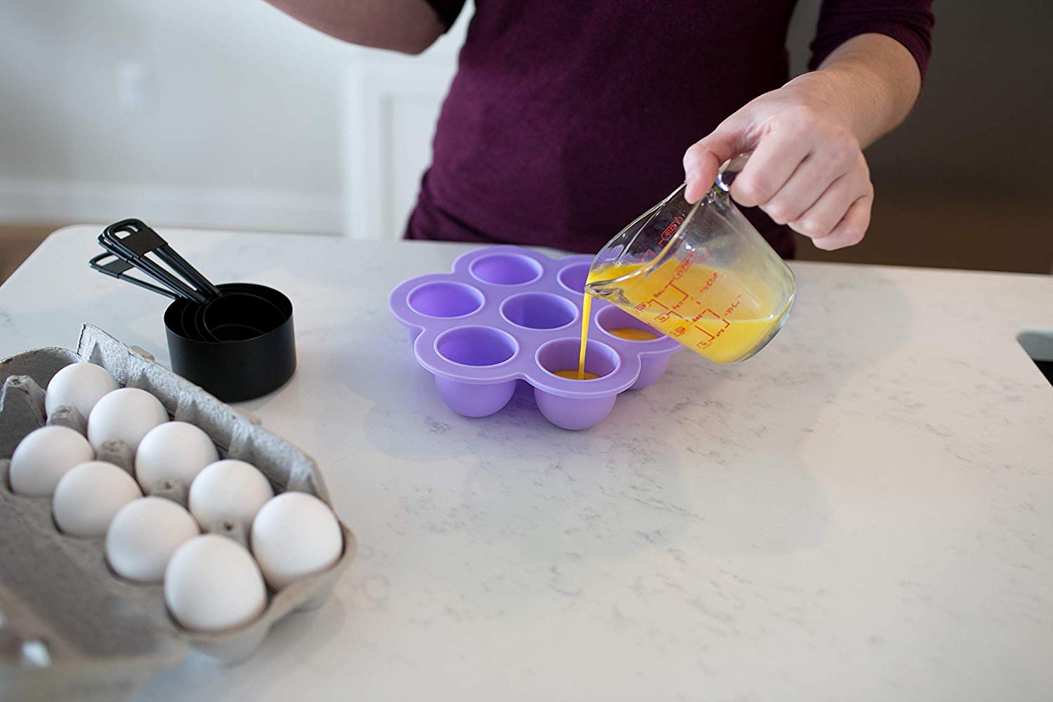 Cisixin 9 Pots Conservation Repas Bébé - Moule Silicone Avec Couvercle - Vert