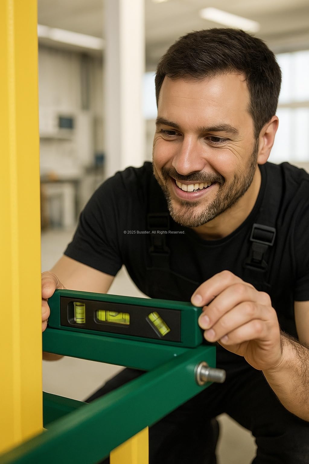 Busstier Mini Su Terazisi, 3 Gözlü, ±2 mm Hassasiyet, Yatay Dikey ve 45° Ölçüm, Ergonomik Taban, Darbeye Dayanıklı, Raf ve Ev Uygulamaları İçin Profesyonel Terazi, Asorti