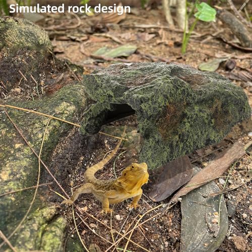 image for Paoleju Reptile Cave Hideout & Basking Platform - 7.8 x 5.9 x 3.1'' Re
