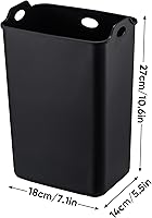 Vista 8 de 2.11Gallon 8L Carbon Steel Trash Can Door Compost Bin Wall Mounted 2 Ways Sliding Lid Compost Bin Countertop Kitchen Hanging Cabinet Door Trash Bin