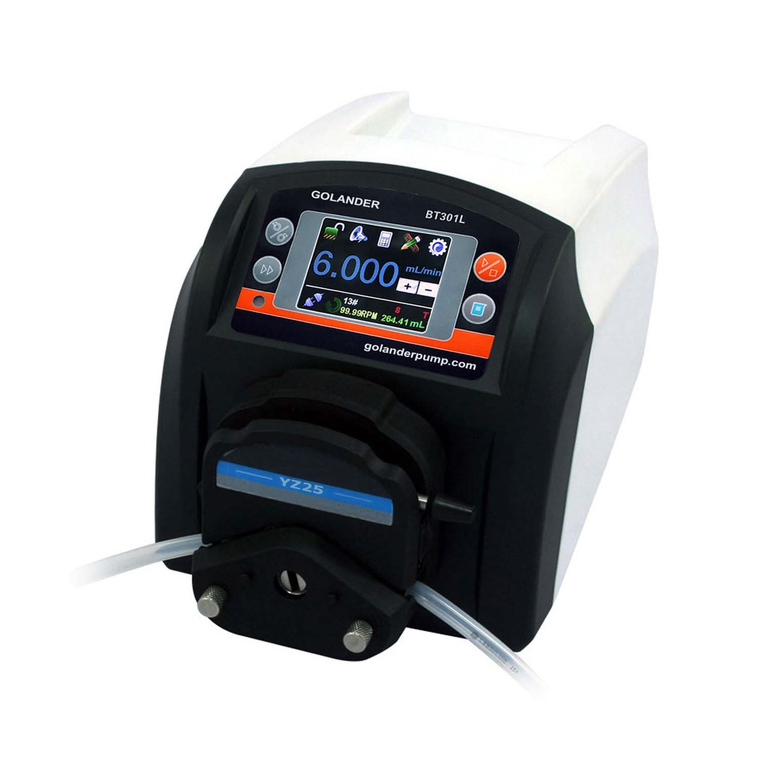 BT301L Intelligent Flow Peristaltic Pump with Pump Head YZ25 (1 Channel), Flow Rate 0.16~990 mL/min