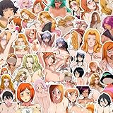 50PCS Hot Anime Girl Stickers Waifu Stickers Waterproof for Phones Laptops & Water Bottles (2-3.5IN) (hot anime-12)