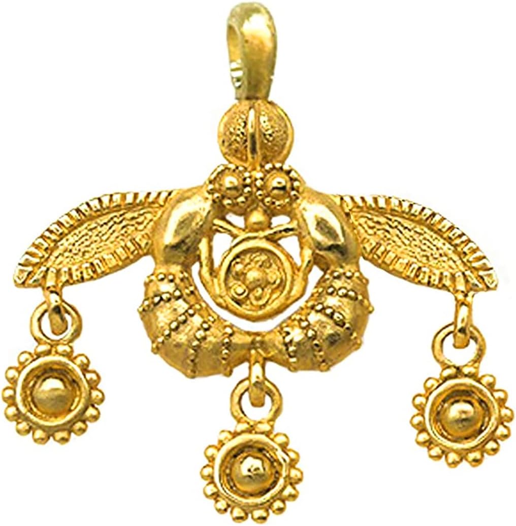 MADE IN USA - Greek Minoan Bees Pendant on chain, from ILANET Museum Collection