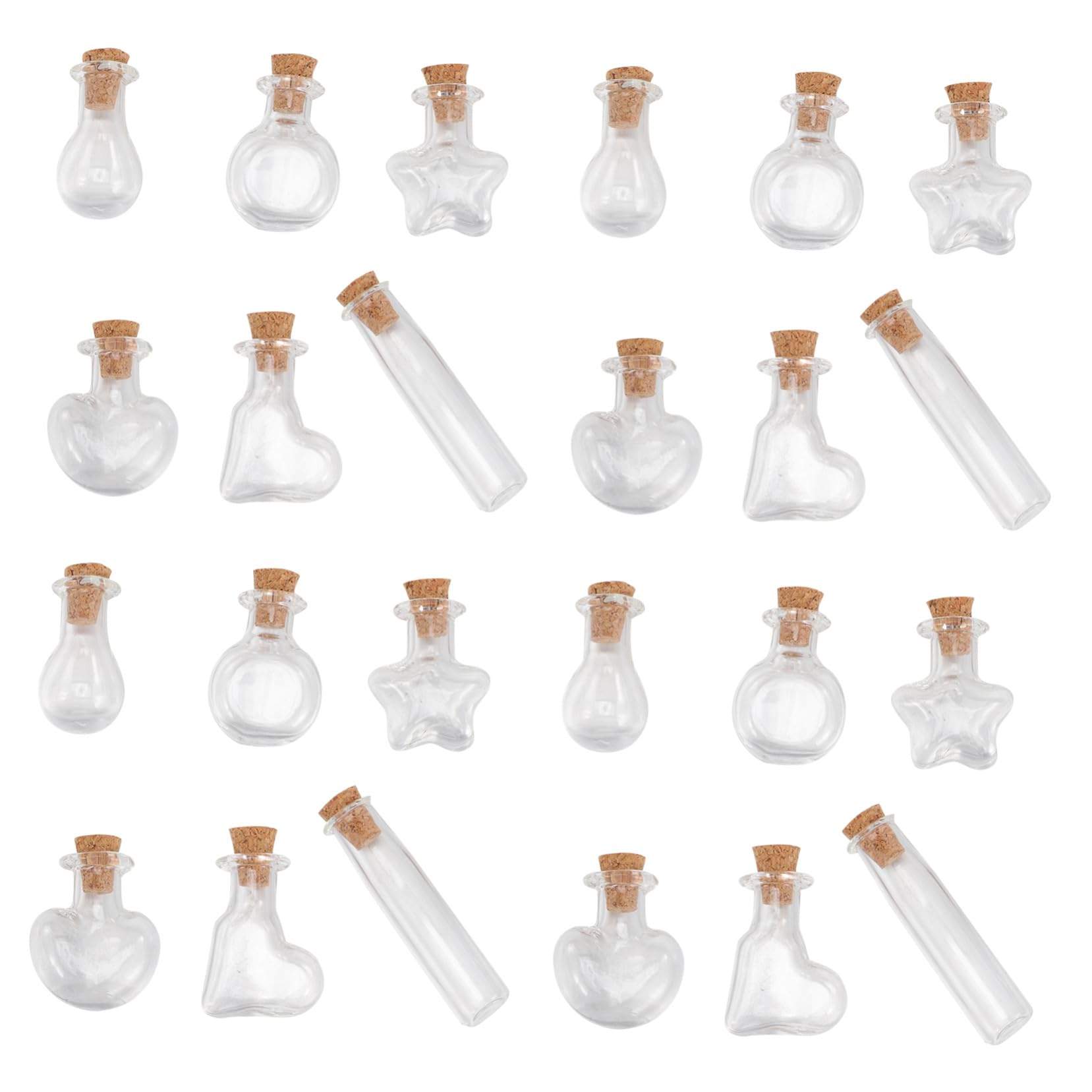 Mini flacons en verre pour ranger vos épices de cuisine et perles créatives