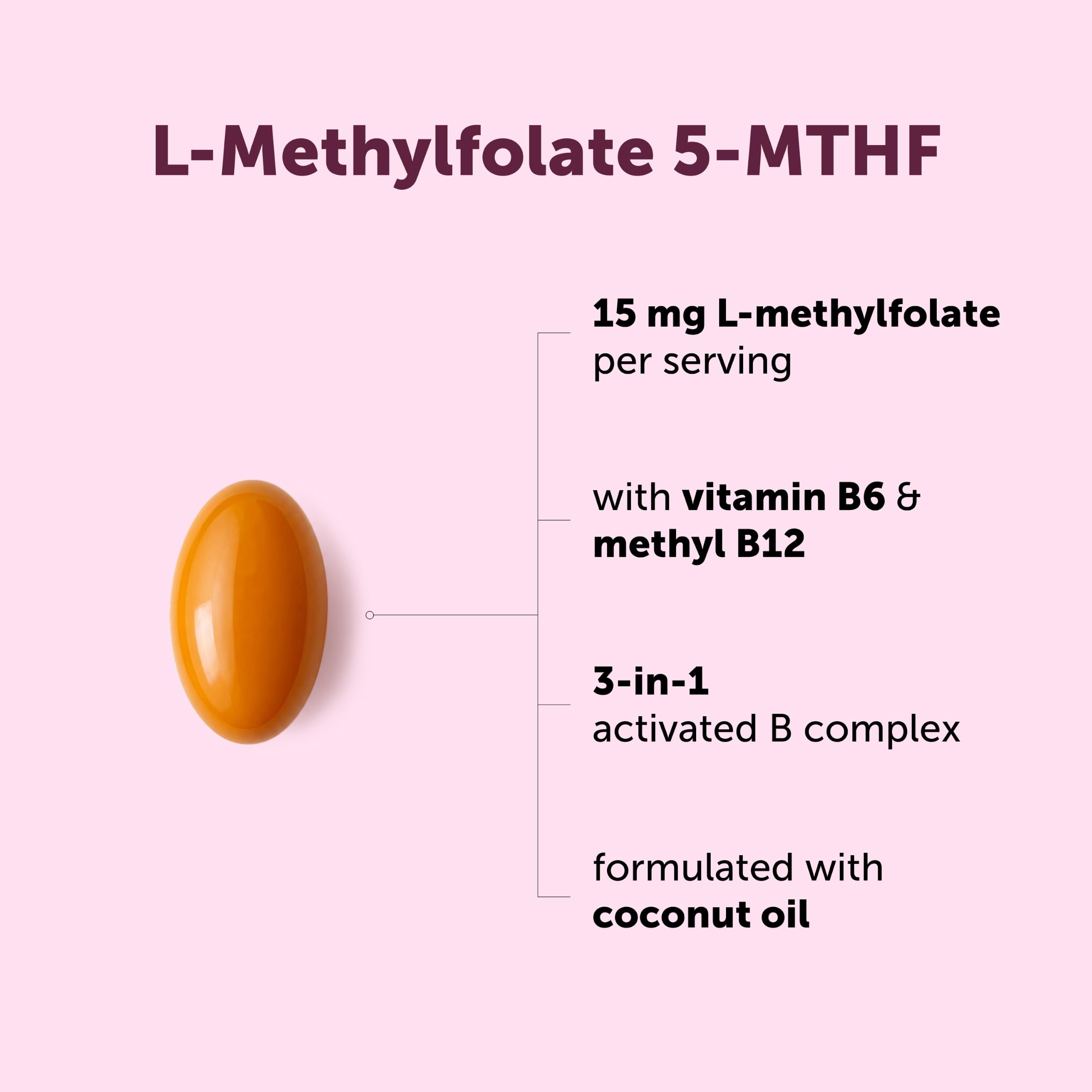 Micro Ingredients L Methylfolate 15mg, 120 Softgels — Amazon image 2