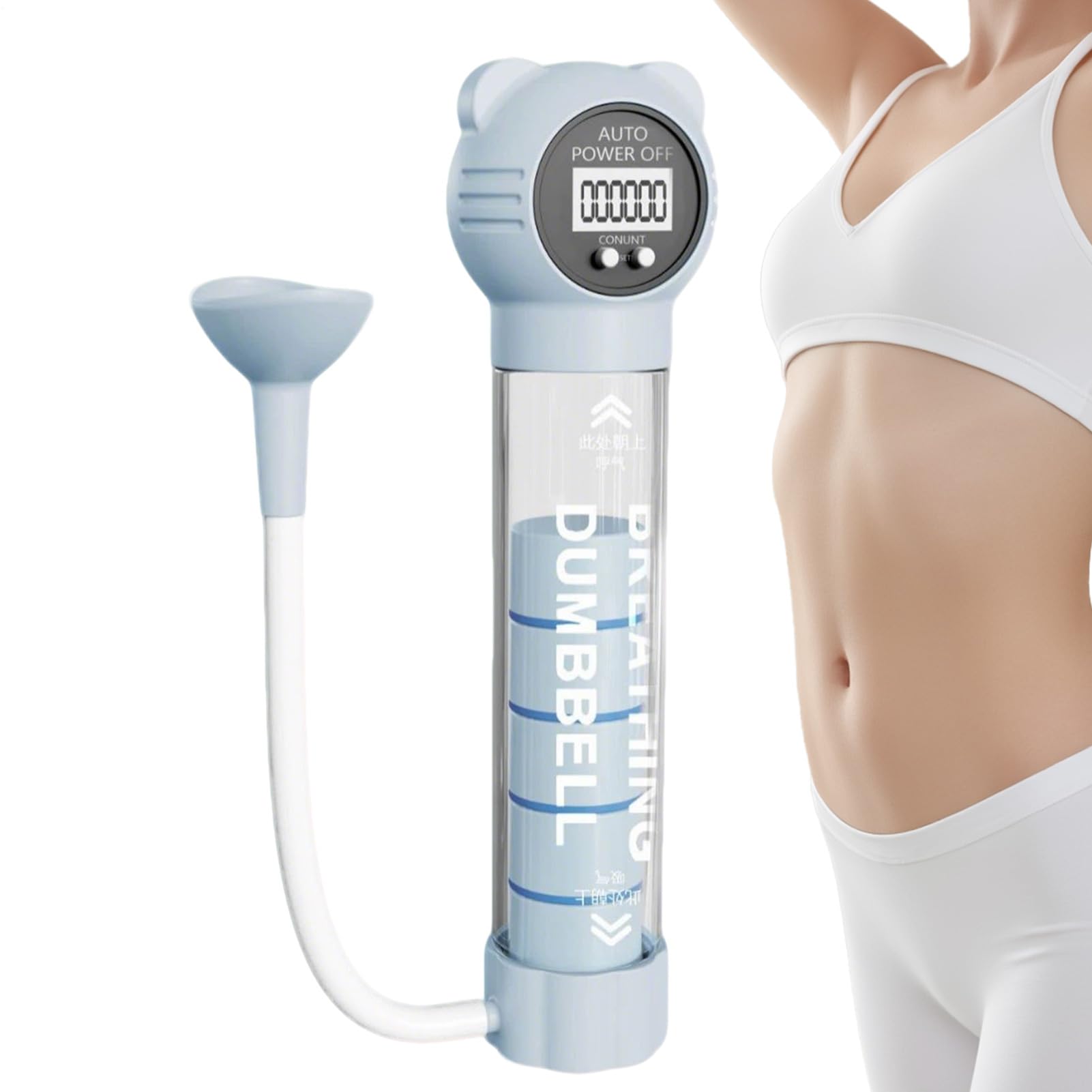Herramienta de ejercicios respiratorios y equipo de mancuernas pulmonares portátiles 8