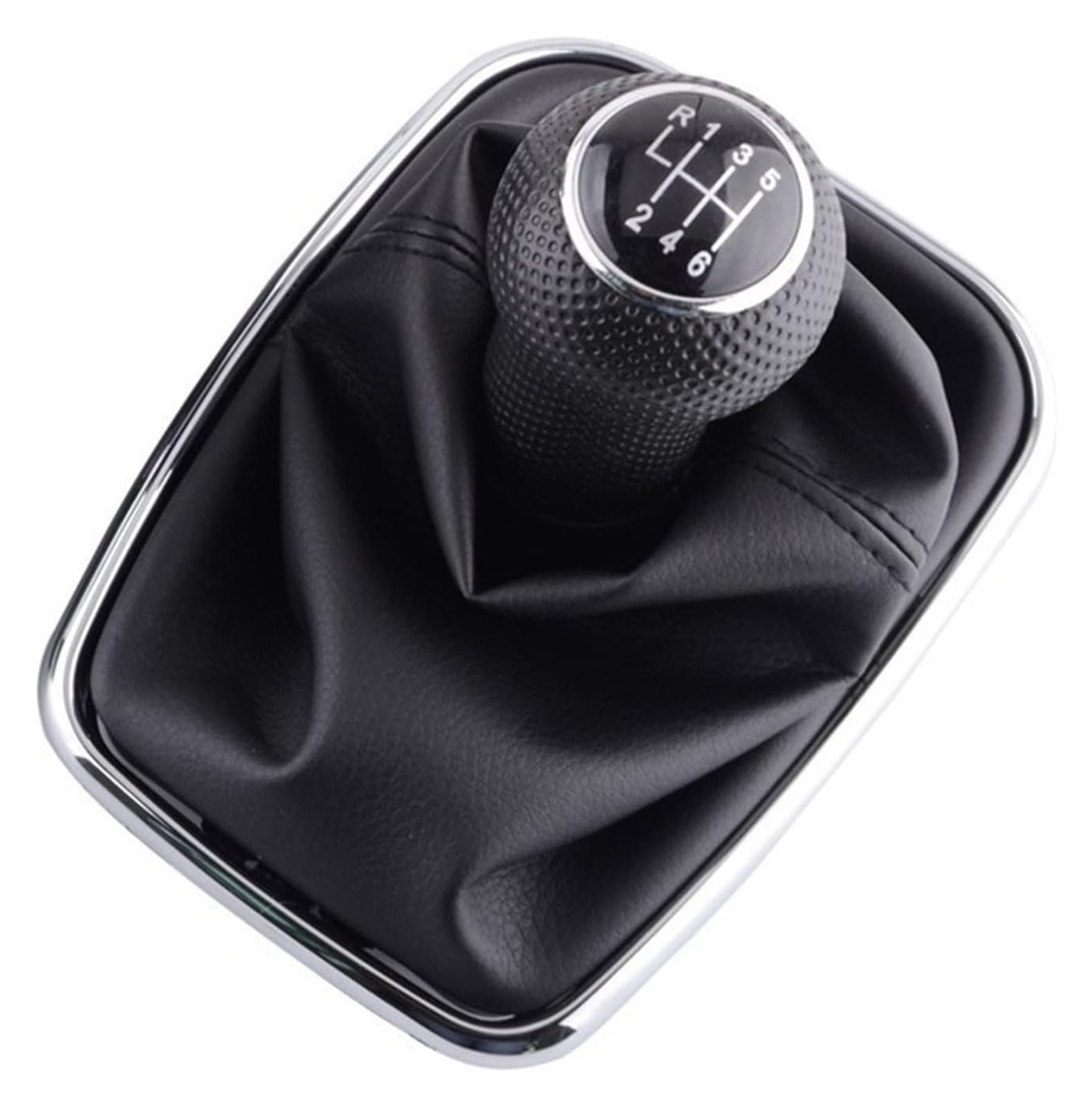 Utongmu Silver 6-Speed Manual Gear Shift Knob For Vw For Golf 4 Iv Mk4 Gti R32 For Jetta 5 6 Speed Gear Shift Knob Lever Shifter Gaitor Boot Pu Leather