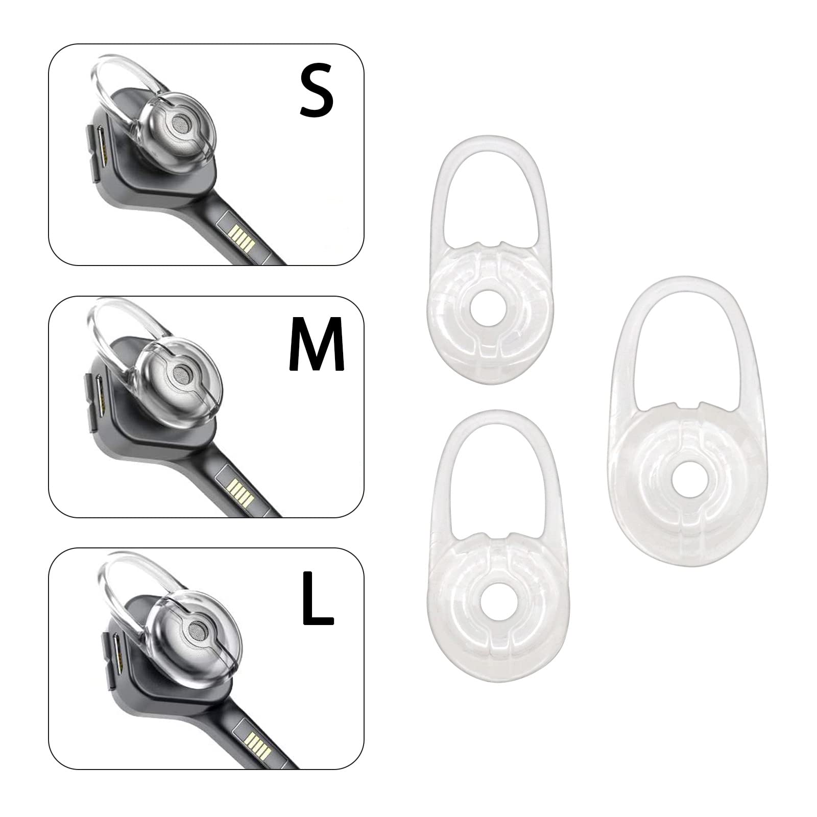 Ganci Auricolari Plantronics Gancio Auricolare Plantronics - 2 Pezzi Per Auricolari M50, Voyager, Explorer E Altri Modelli 2 Ganci Per M50 Voyager 520 - Foto 5