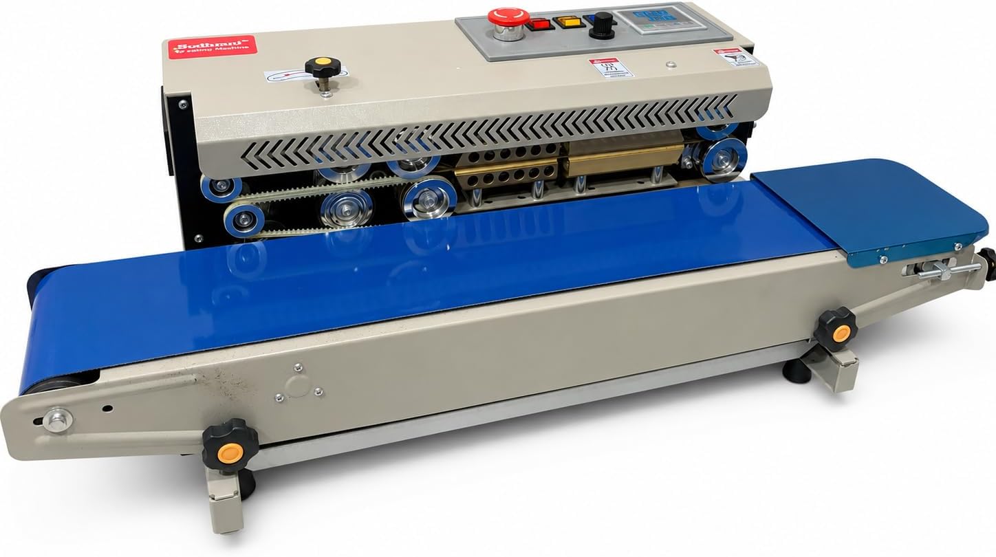 Budhrani® by MASTER MACHINES Heavy Duty Continuous Horizontal MS Band Sealer, Automatic Band Sealing Machine, Automatic Packaging Machine 1 Year Warranty Model No MM-01
