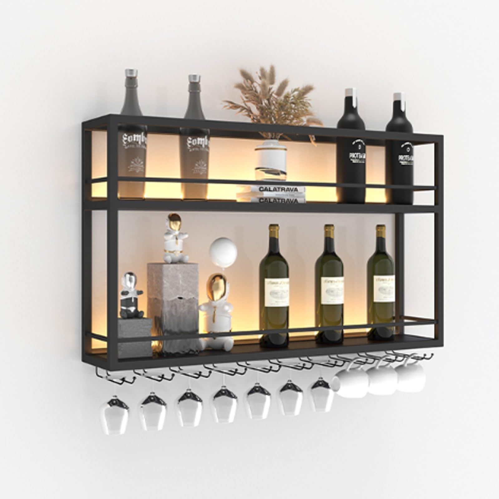 Étagère à vin industrielle en fer pour sublimer vos apéritifs de salon