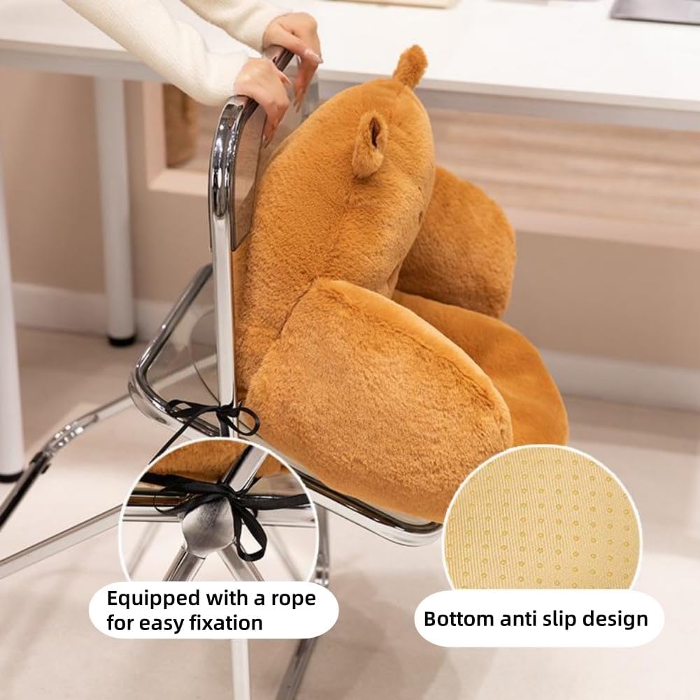 Cute Capybara Chair Cushion Soft Seat Cushions for Office Desk Chairs Comfy Lazy Sofa Floor Pillows for Gaming Chairs Room Decor Brown - Image 3