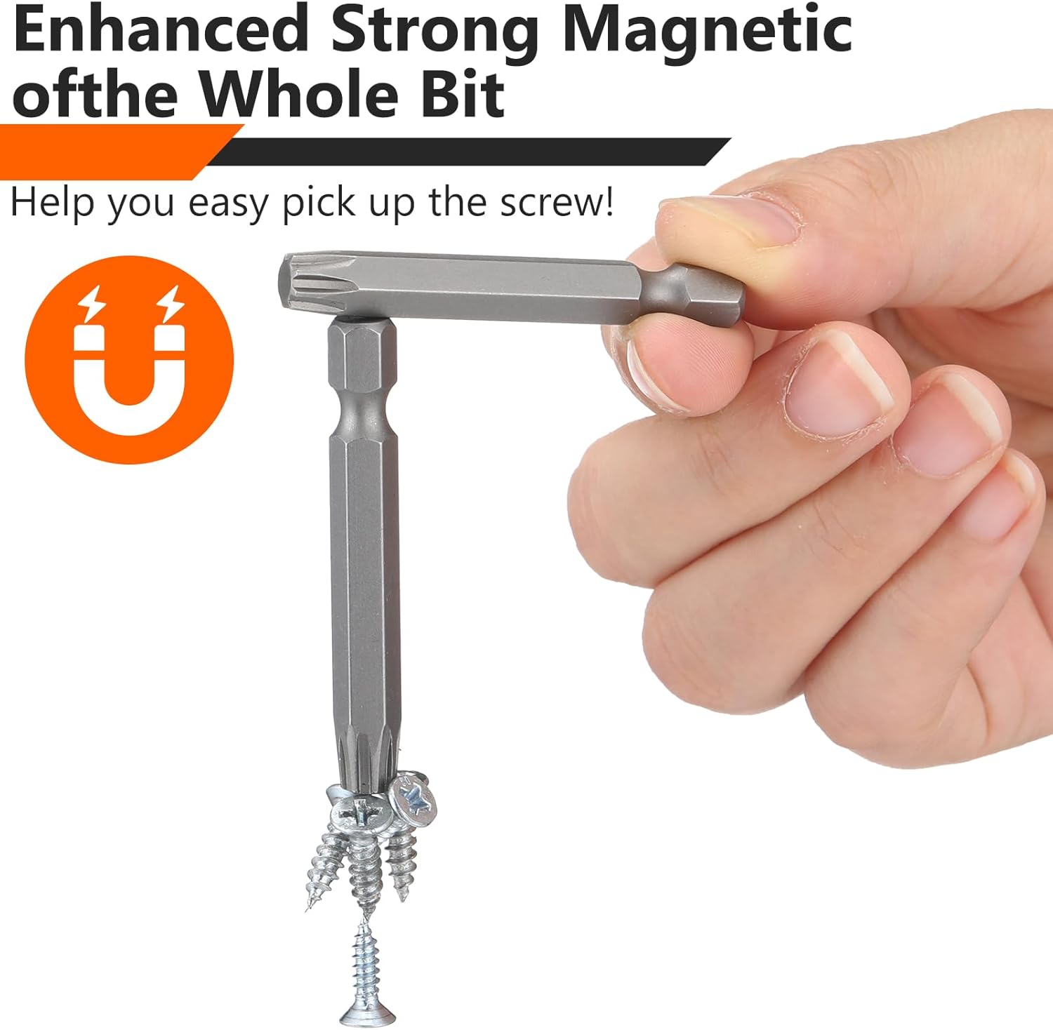 MorningRo 4pcs Spider Driver Bits, 8 point star bit 2" length bits S2 Steel Bit with Magnetic for 8 point Flathead Fastener, Power Screwdriver Drill Impact Driver