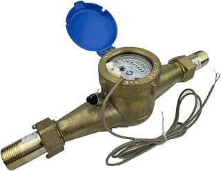 DAE MJ-100f 1" NTEP NSF61 Non Lead Potable Water Meter, Cubic Feet, Pulse Output + Couplings