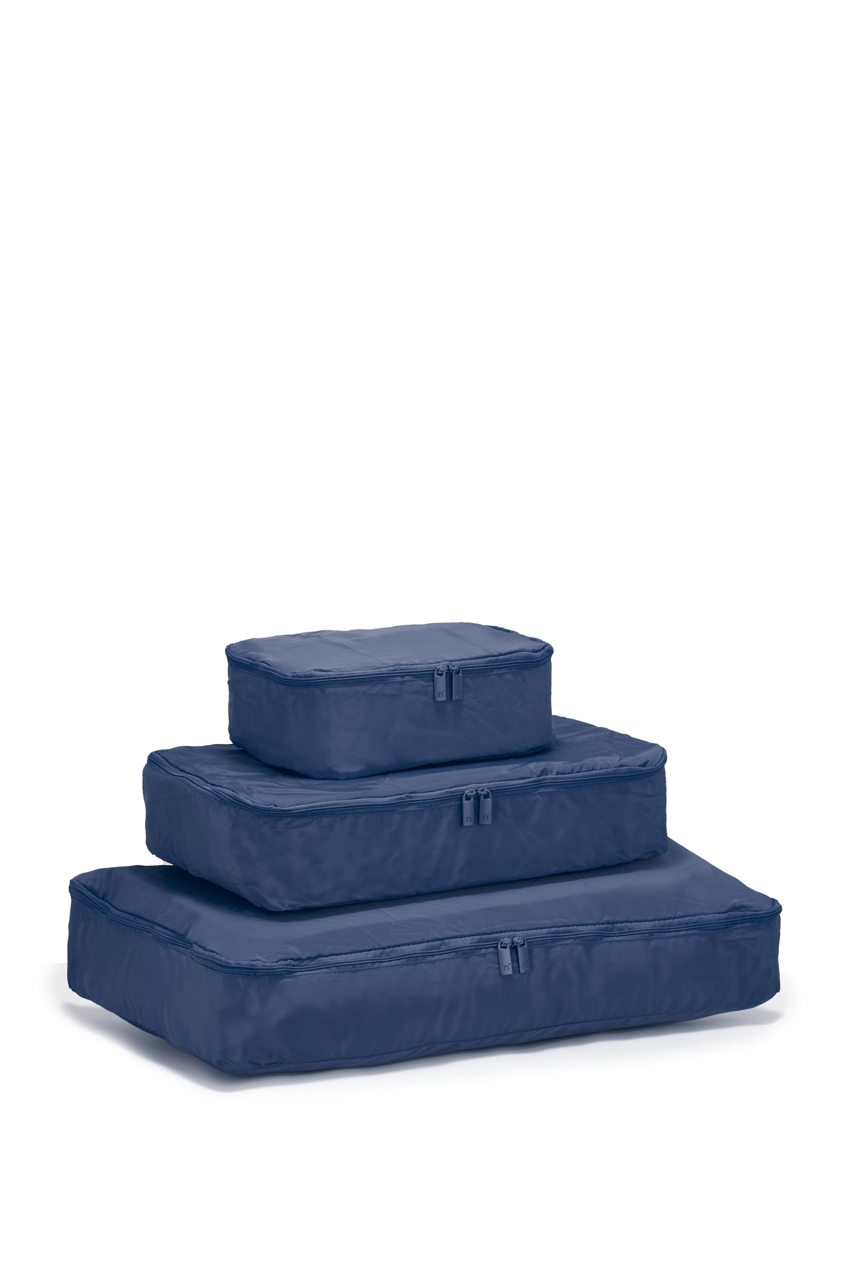 Nere - Stori Packing Cubes for Suitcases & Travel Backpacks, 3 Pack - Small, Medium & Large - Lightweight, Zip Closure - Deep Navy
