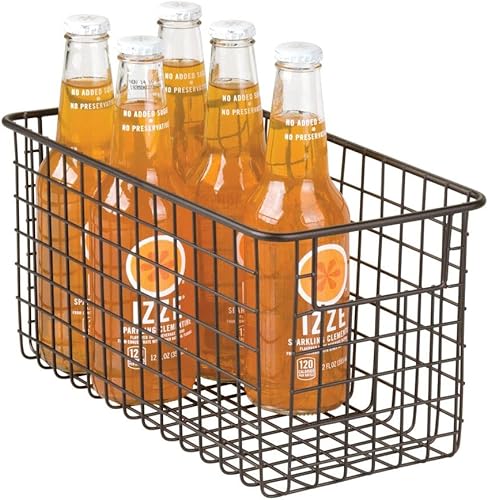 Miniatura 5 de mDesign - Canasta de alambre metálico para organizar y almacenar alimentos