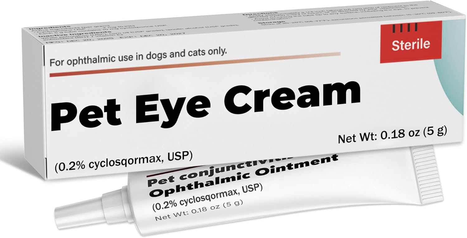 Pet Eye Area Grooming Cream for Cats, Dogs, Horses & Birds – Helps Clean Around the Eyes, Supports a Fresh Well-Groomed Look, Daily External Care, 5g