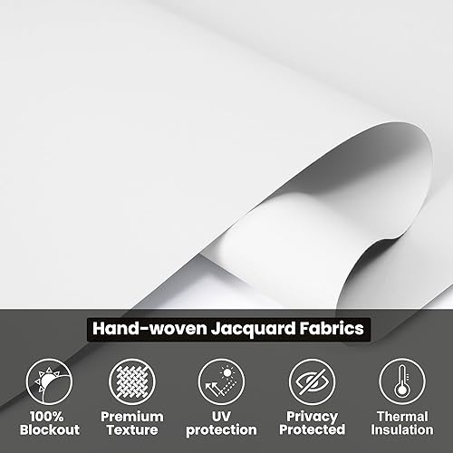 Miniatura 5 de Sulugood Persianas opacas sin cordones para ventana, cortadas a medida, de fácil instalación, protección UV, ahorro de energía, para dormitorio,