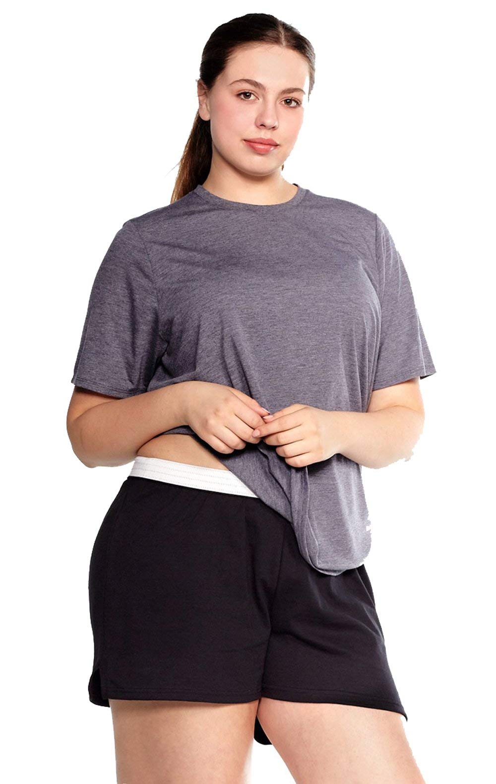 Soffe Women's and Junior Plus Size Authentic Short Black 1X