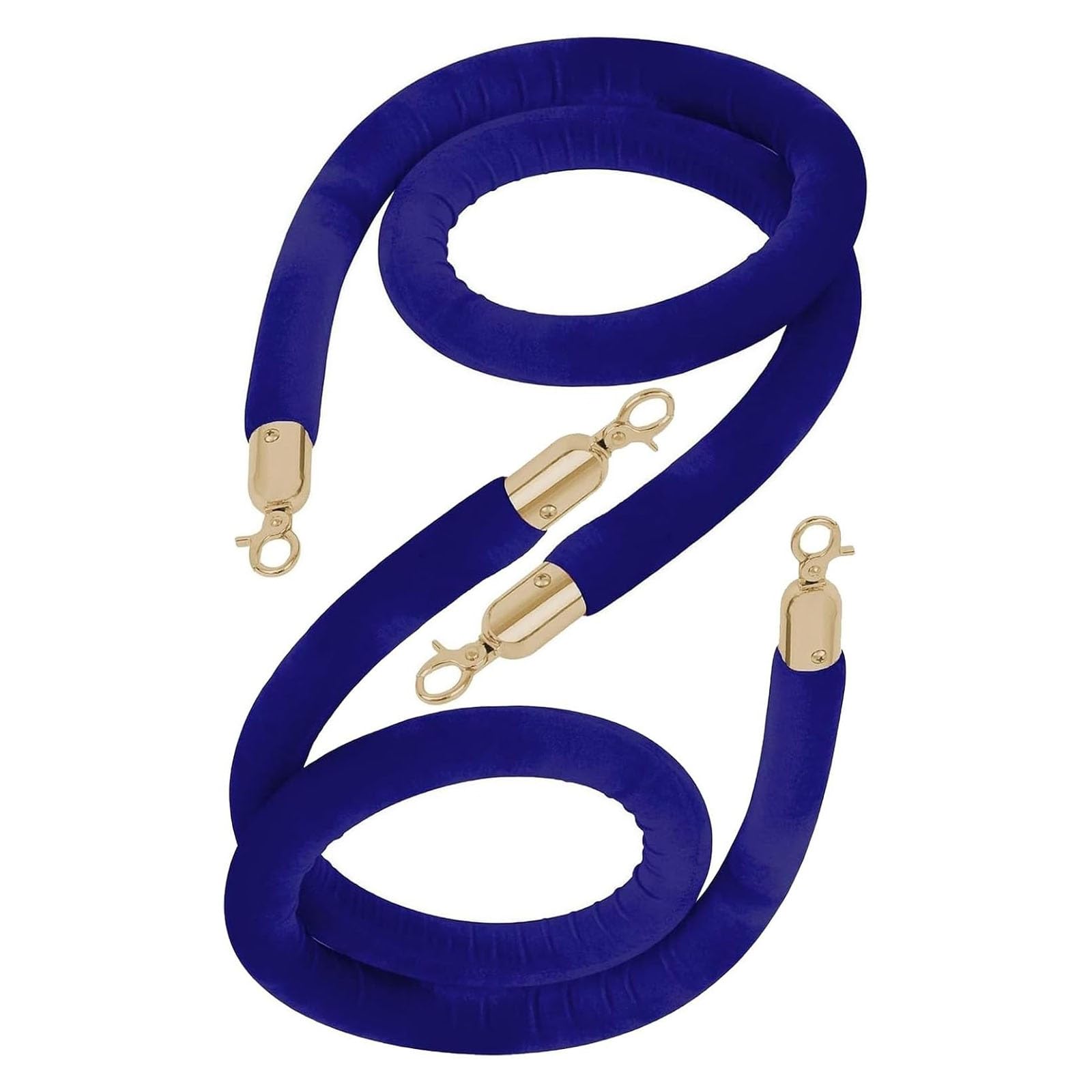 Barrier Rope, Velvet Crowd Control Rope with Clasps, for Queue Divider(Blue B,9ft/274cm)