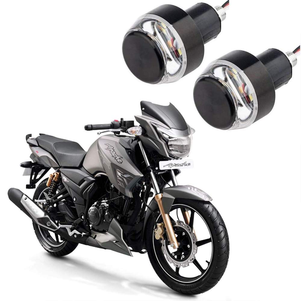 RIDERSCART Motorcycle Handlebar Turn Signal LED Light Indicator, Color Blinker Handle Bar, Light