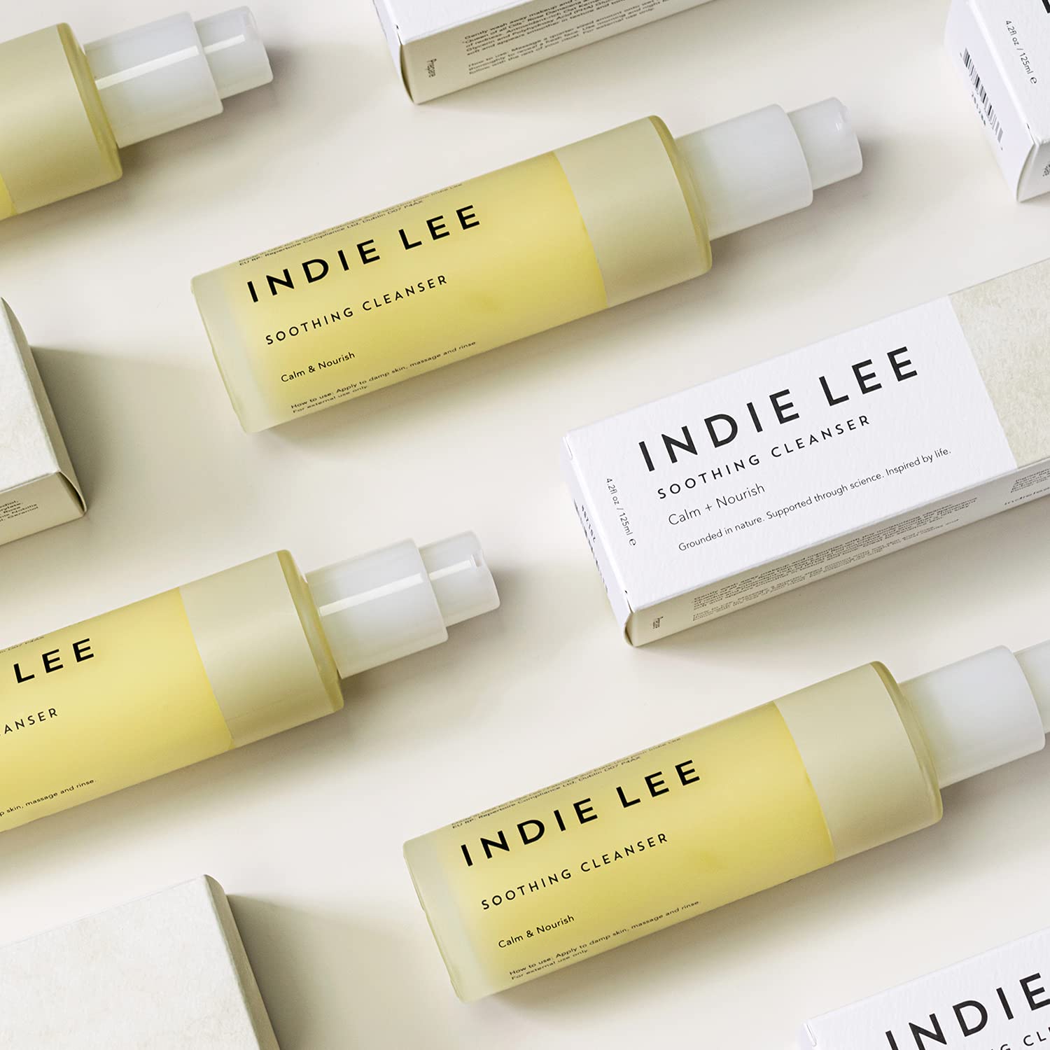 Indie Lee Soothing Facial Cleanser, Gentle, Moisturizing Face Wash + Makeup Remover for Sensitive Skin, Hydrate & Calm Redness with Rose Damascena & Chamomile Oil, Plump & Exfoliate with PHAs, 125ml - Image 2