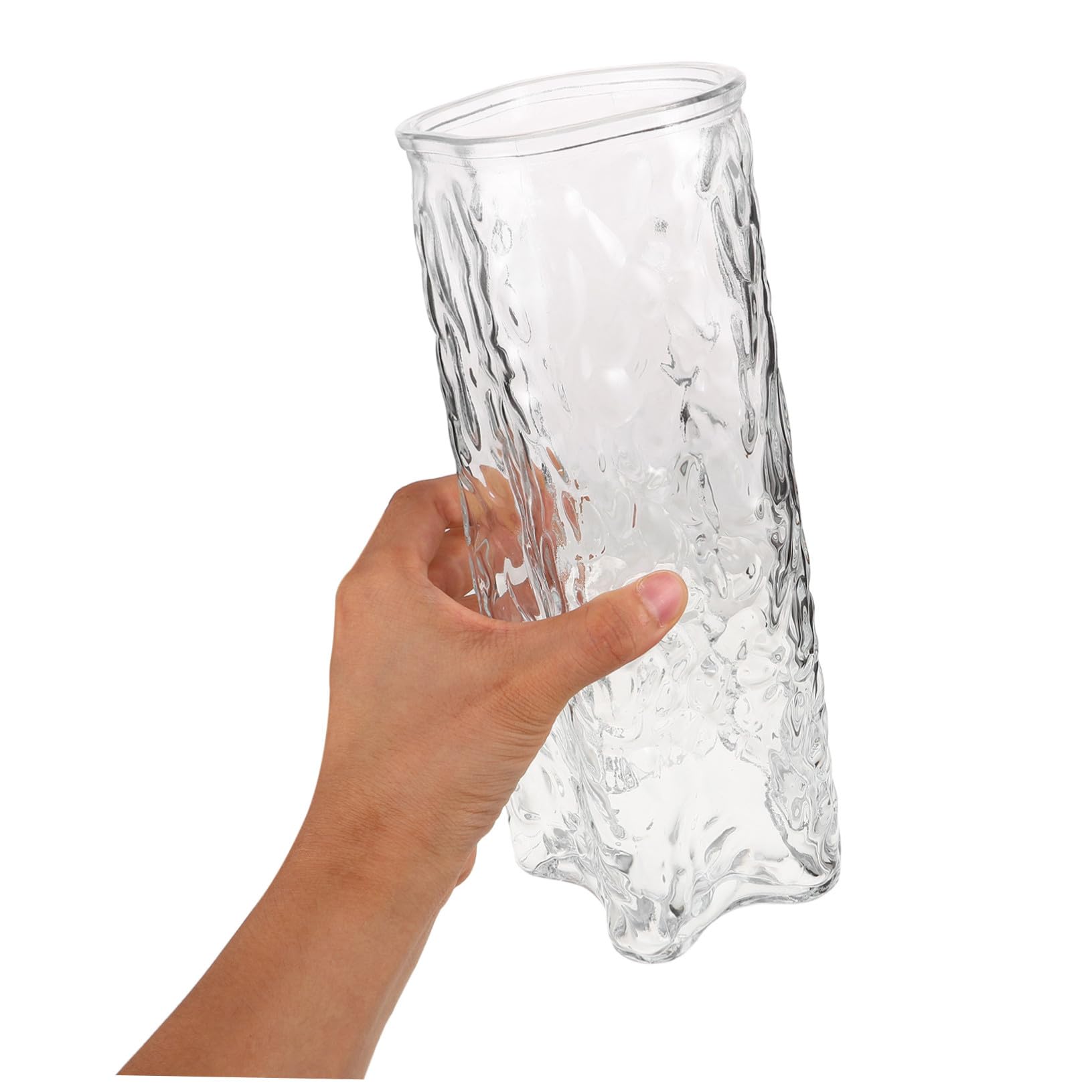 Amosfun Vase Verre Transparent pour Fleurs Hydroponiques Pot de Fleurs de Bureau Polyvalent pour Bouquets Secs et Propagation Décoration Moderne pour Salon Cuisine et Bureau