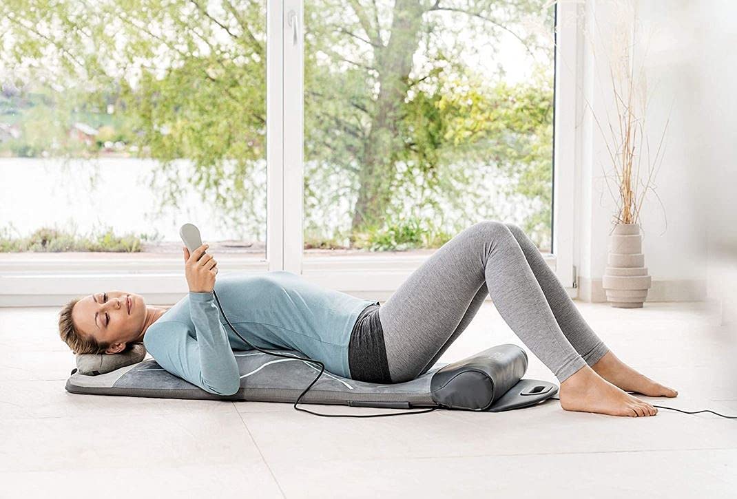 Beurer MG 280 Esterilla para yoga y estiramientos, para estirar los músculos y relajarse, estera de masaje para el cuello, los hombros y la espalda, plegable