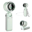 MERTTURM® Handheld Portable Fan, Mini Personal Foldable Small Hand Fan with LED Display, 5 Speeds Adjustable 3600mAh USB Rechargeable Powerful Cooling Turbo Desk Fan for Travel/Outdoor/Home/Office gallery image